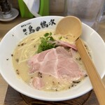 Menya Tori No Keiji - 鶏そば塩、麺大盛り1010円