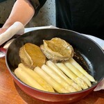 蒼 - なかなかお目に描かれぬサイズの佐渡鮑にシーズン終わりが近づくホワイトアスパラガス