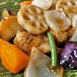 Ootoya - 鶏と野菜の黒酢あん¥980内、ごはん大盛り¥30内　安定の美味い。いつのまにか大盛り有料になっていた。