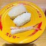 Sushiro - 鯛と海老（落ちてる）