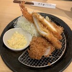Tonkatsu Kagurazaka Sakura - ヒレ&海鮮ミックスランチ1078円