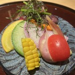 銀座 青天 - 鎌倉野菜のバーニャカウダ