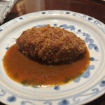 銀座 青天 - メンチカツ