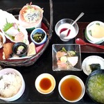 初よし - 料理写真:かごもり御膳(1,580円也) 多少内容も変わって美味しくいただけます！