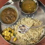 南インド料理 なんどり - カレーリーフ・ライスセット ノンベジ1300円