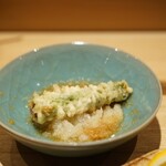 日本橋 蕎ノ字 - アスパラガス根元は激アツ