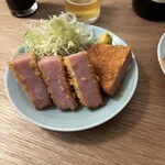 酒場 ヒナタ - ハムカツ。極厚です。