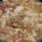 炭焼 焼き鳥 軒 - ご飯投入