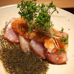 神保町 傳 - ［1402］熟成させた鰤はとびうおの卵と共に