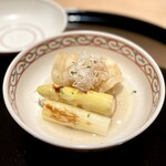 Makimura - 鮎魚女の唐揚げ アスパラ 銀餡