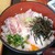 彩食亭やまだ - 料理写真:鯛刺身、刻み海苔、青ネギ、半熟玉子、わさびがのってます♪