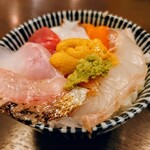 魚貝と中華そば ととやみち - ミニ海鮮丼①