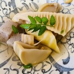 帰家 - 淡竹と引地橋コンニャク煮物