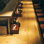 中華そば 豊洲勝本 - カウンター席