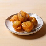 Sweet potato tempura with honey butter