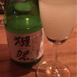 炭焼創彩鳥家 人見 - シャンパングラスで。