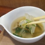 キッチン ブルー グローブ - スープの白菜を