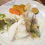 キッチン ブルー グローブ - ワンプレートへ