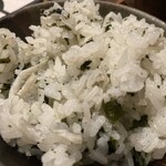 野趣家 - じゃこ飯。これだけで満足。もっと食べたい〜