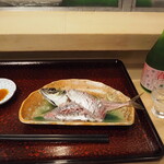 寿し忠 - あじたたき ＆ 若竹 特別純米 春の生一本