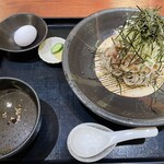 Soba De Omotenashi Orimba - ラー油肉つけ蕎麦