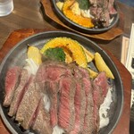 神戸牛ステーキ&ハンバーグ カミシゲ - 食べやすくカットされとる◎