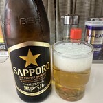 あじ平 - サッポロ黒ラベル中瓶