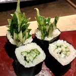 築地 男前鮓 - 名物塩きゅうり巻き（追加）