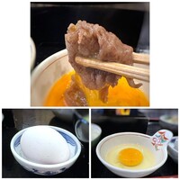 喜久家 - ＊生卵と共に頂きます。