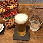 麹町いづみや しろ - あがりビール・あげ塩いかあられ