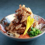 Grilled chicken skin with ponzu sauce