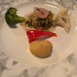 柏屋旅館 - 煮物（七種の寄せ物・さくら餡）