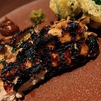 高ようじ 大宮 - 鶏もも肉の遊庵焼き(柚子胡椒、味噌付)
