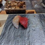 銀座のみこ寿司 - カンパチ、赤身