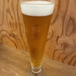 溝口クラフトビールとオイスター 麦髭屋 - YOKOHAMA BAY BREWING 横浜産の地ビール　米の香りもあってちょい甘めで飲みやすい