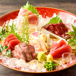 鮮魚をふんだんに♪肉鮪の出会い刺し付き椿コース♪