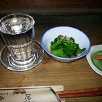 源氏 - 日本酒と菜の花のお浸し