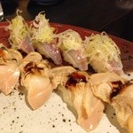 京すし - にぎり（鯵、蛤）