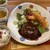 こふん前Cafe IROHA - 料理写真:ハンバーグと海老フライのランチ