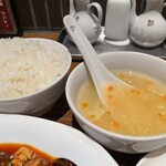 Kyouka rou - 麻婆豆腐定食850円につくスープ