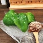 Honkaku Yakitori Daimi U Hete - 肉味噌ピーマン 驚愕のピーマンなんです