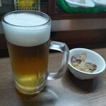 味の蔵どんつく - 生ビールとお通し