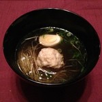 花仙庵 仙仁温泉 岩の湯 - 鯉のつみれのすまし椀