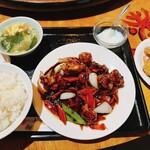 中華三国志酒場 - 黒酢酢豚定食