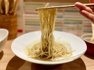 Niboshi Noodles Nibo Nibo Cino - にぼにぼちーの（細麺の替玉）