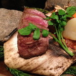 花仙庵 仙仁温泉 岩の湯 - 和牛フィレ肉の杉ノ香焼き