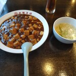 大阪王将 - 麻婆丼、スープ ♪