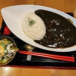 海鮮居酒屋WASABI - 水曜日限定ランチ　牛すじデミグラス黒カレー　1000円