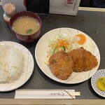 喫茶レストラン縄 - メンチカツ定食