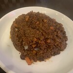 Miki suke - ひき肉たっぷりのキーマカレー。ご飯少なめで頼んだのにボリューミーでした。